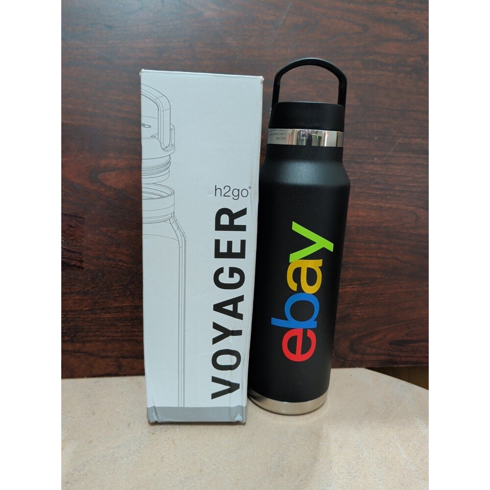New Ebay Water Bottle H2GO Voyager 25 oz Stainless Steel Insulated Bottle Black
